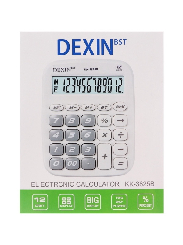 Калькулятор настольный 12-разрядный КК-3825В, розовый Калькулятор настольный 12-разрядный КК-3825В, розовый