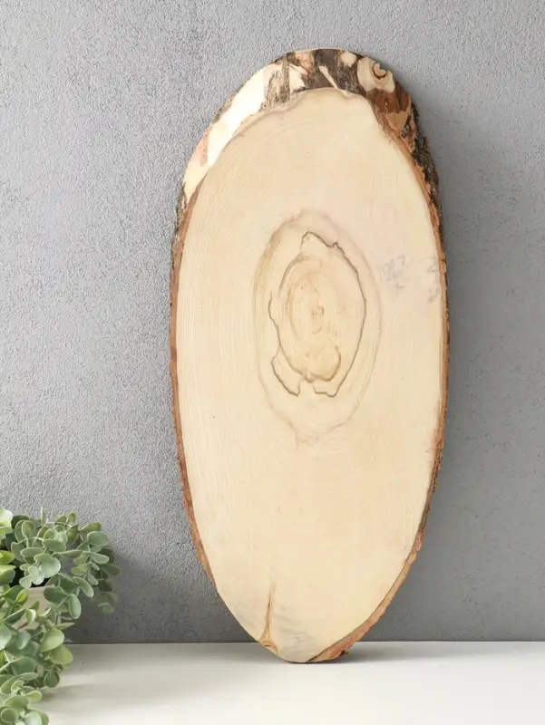 Спил осины, косой, слэб для декора, 55&times;24&plusmn;2 см