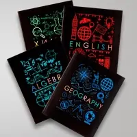 Набор предметных тетрадей Calligrata &laquo;Супернеон&raquo;, 10 предметов, 48 листов, со справочным материалом, обложка из мелованного картона