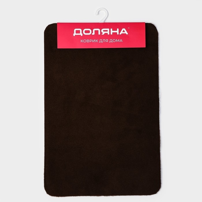 Коврик придверный влаговпитывающий Доляна, без окантовки, 40×60 см, цвет коричневый Коврик придверный влаговпитывающий Доляна, без окантовки, 40×60 см, цвет коричневый