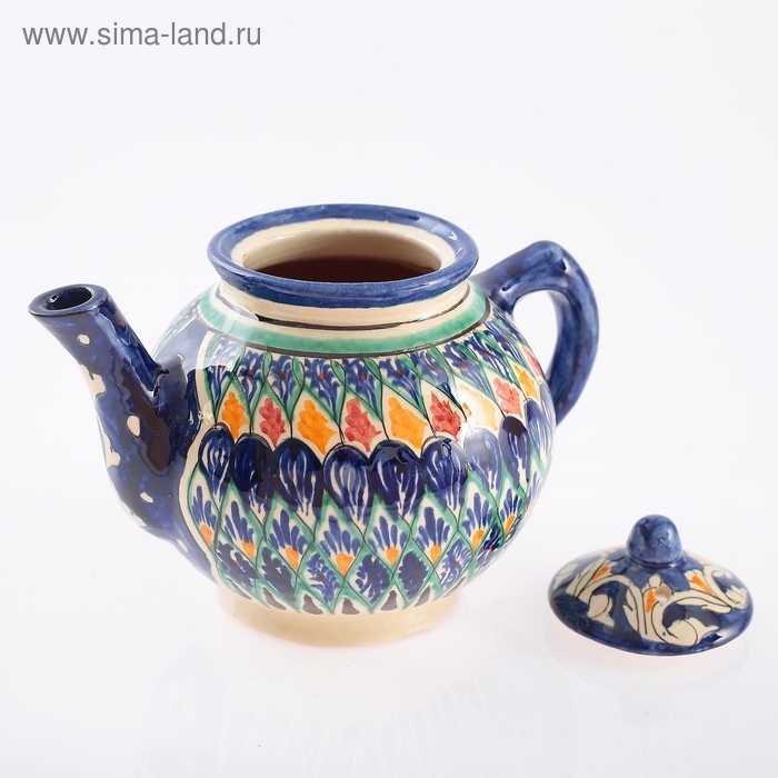 Чайник Риштанская Керамика Чайник Риштанская Керамика "Узоры", 1000 мл, микс