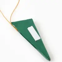 Елочные игрушки из бумаги, набор 5 штук, цвет зелёный