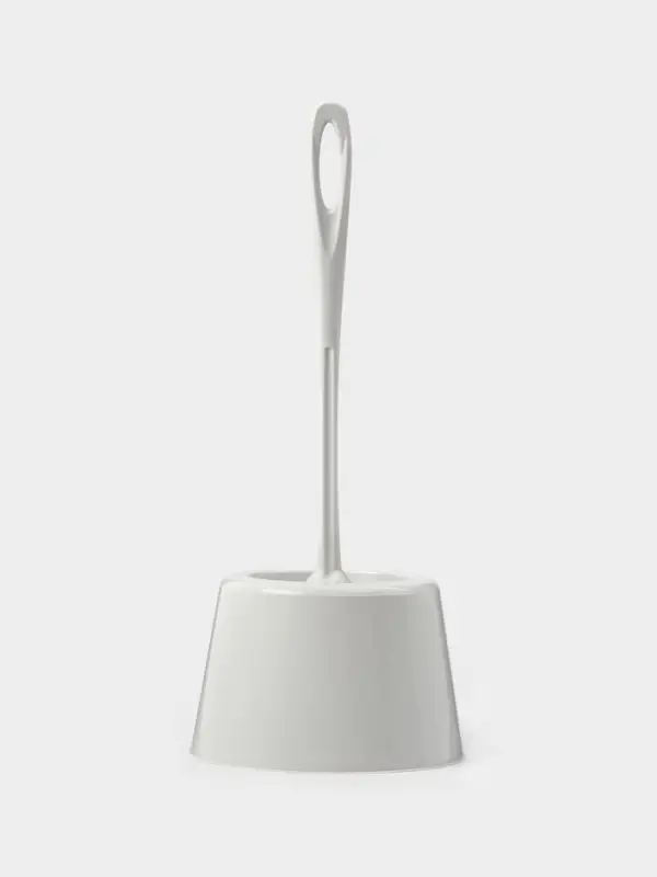 Ёршик для унитаза Rambai, d=15.5 см, h=35 см, с подставкой, серый