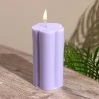 Свеча "Цветок" 6х6х12 см, соевый воск МИКС