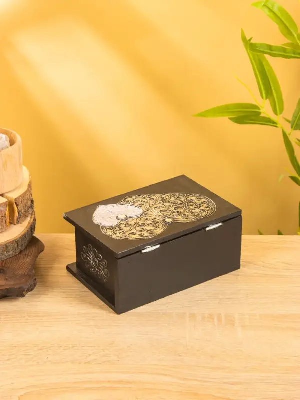 Шкатулка "Сердца" 18х12х8 см, МДФ