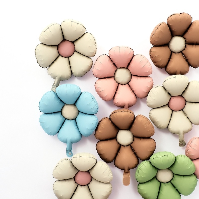 Шар фольгированный 19 Шар фольгированный 19" «Ромашка», матовый, цвет молочный белый