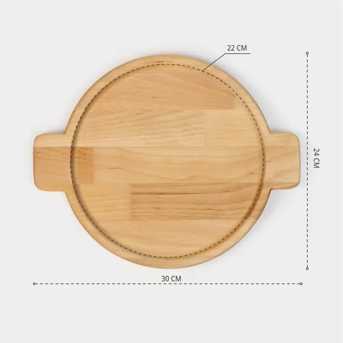 Подставка для сковороды деревянная Adelica, 30&times;24&times;1.8 см, внутренний диаметр 22 см, берёза