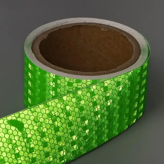 Светоотражающая лента, самоклеящаяся, зеленая, 5 см &times; 5 м