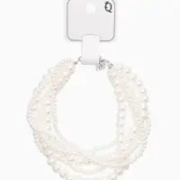 Обвес на штаны "Бусины жемчужные", цвет белый в серебре 25+удл Обвес на штаны "Бусины жемчужные", цвет белый в серебре 25+удл