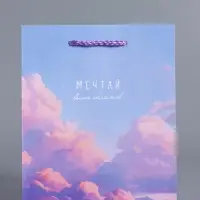 Пакет подарочный "Мечтай выше облаков" ламинированный 18 х 22,3 х 10 см