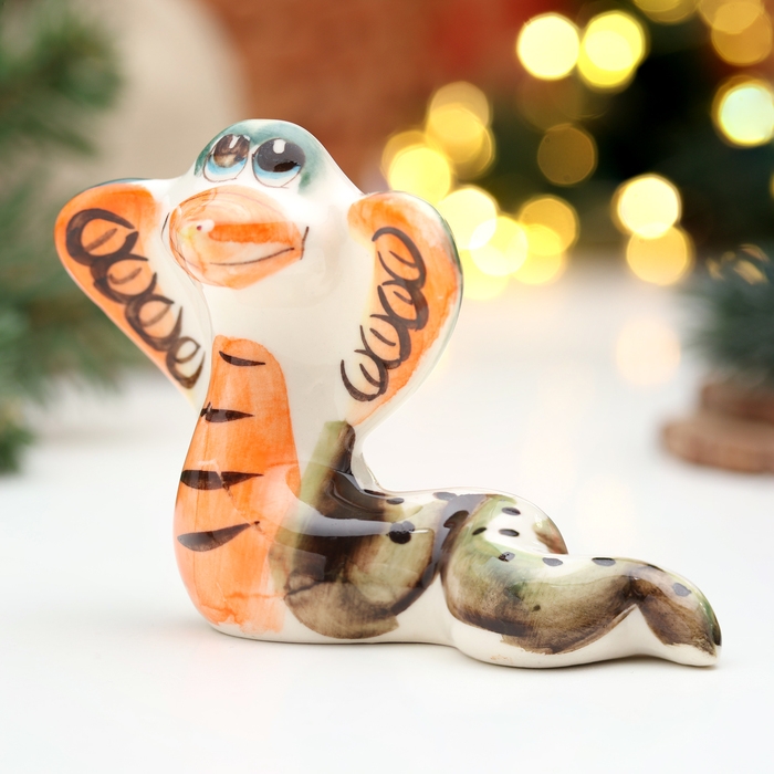 Сувенир Сувенир "Змея Василиса", гжель, цвет, 8 см