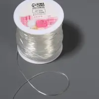 Нить для плетения, эластичная, 100&plusmn;1 м, d=1 мм, прозрачная
