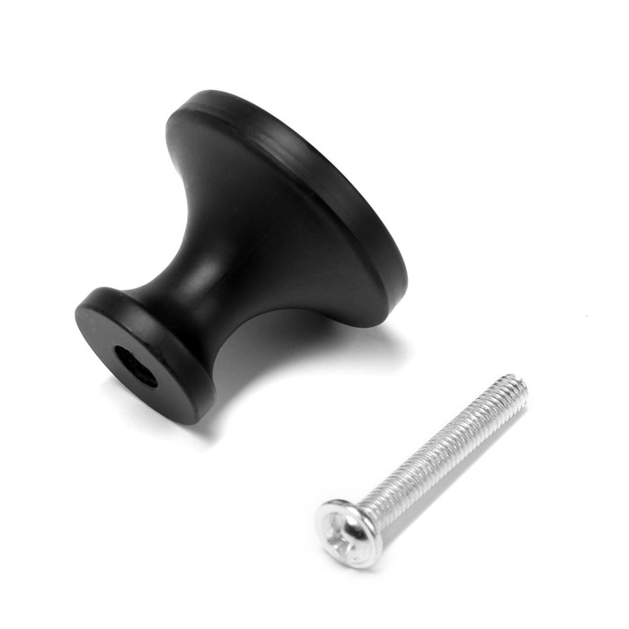 Ручка-кнопка CAPPIO PK112, d=30 мм, пластик, цвет черный, 8 шт. Ручка-кнопка CAPPIO PK112, d=30 мм, пластик, цвет черный, 8 шт.