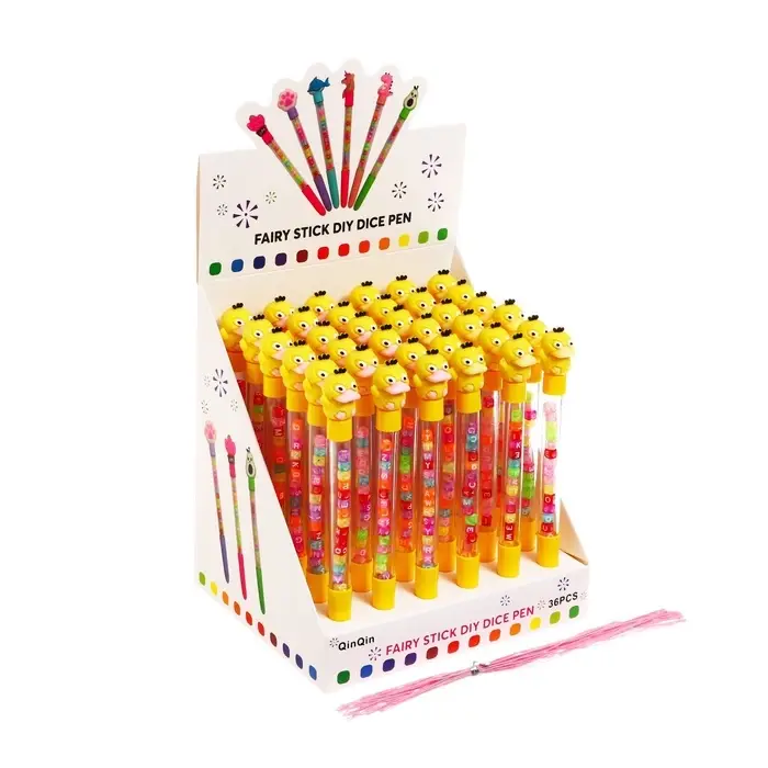 Ручка - прикол гелевая, с кубиками, «Утка», МИКС