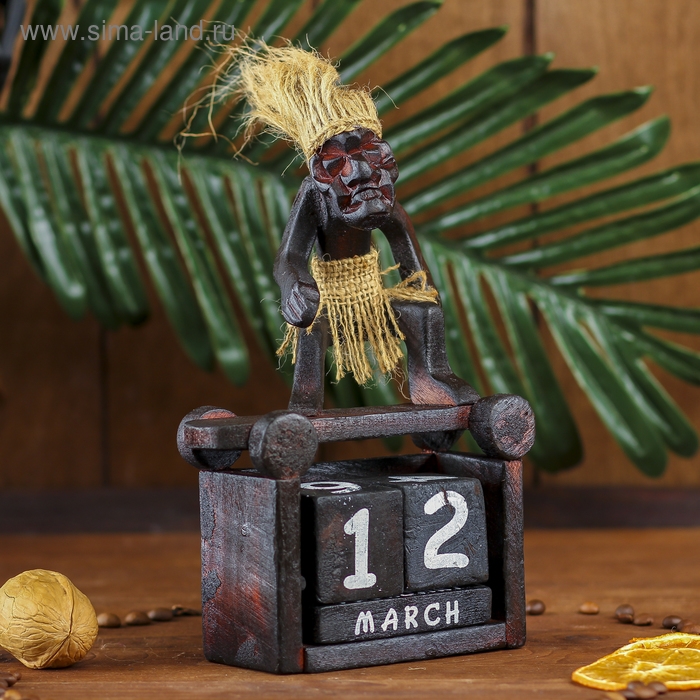 Сувенир «Абориген-календарь», 18×11×8 см, дерево Сувенир «Абориген-календарь», 18×11×8 см, дерево