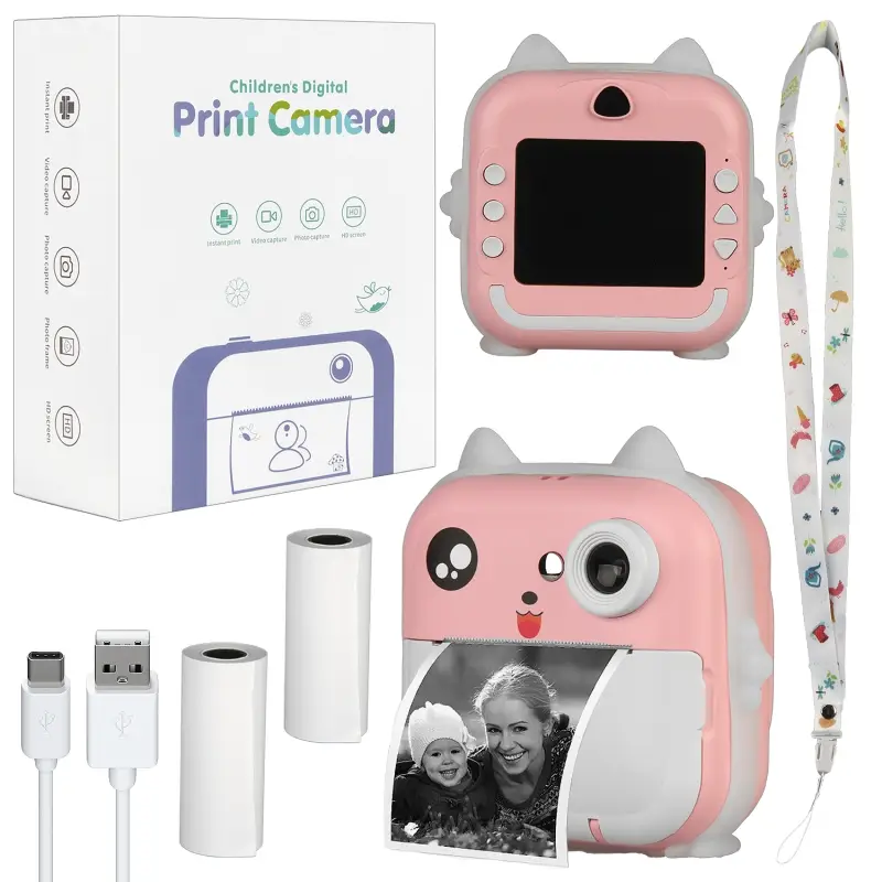 Фотоаппарат мгновенной печати розовый Фотоаппарат мгновенной печати розовый