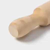 Скалка для теста Доляна, 50&times;5 см, с фигурными ручками, дерево