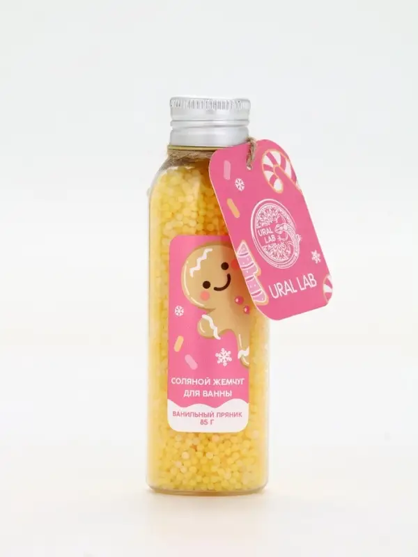 Жемчуг для ванны во флаконе, 85 гр, аромат ванильный пряник, URAL LAB Жемчуг для ванны во флаконе, 85 гр, аромат ванильный пряник, URAL LAB