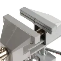 Мини-тиски алюминиевые ТУНДРА, усиленное крепление на присоске, поворотный шарнир, 75 мм