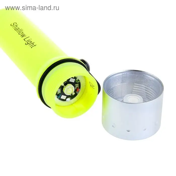 Водонепроницаемый фонарик для дайвинга Deep, 1 диод, кислотно-жёлтый Водонепроницаемый фонарик для дайвинга Deep, 1 диод, кислотно-жёлтый