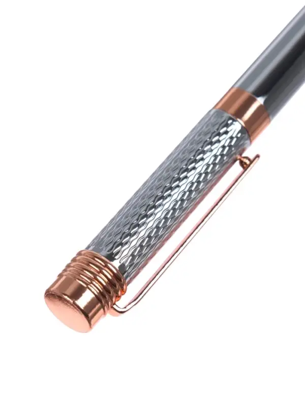 Ручка подарочная Calligrata. VIP, шариковая, поворотная, в футляре кожзам, корпус серебристый с золотым