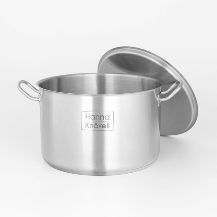 Кастрюля из нержавеющей стали Hanna Knövell с крышкой, 11 л, d=28 см, h=18 см, толщина стенки 0,8 мм, индукция Кастрюля из нержавеющей стали Hanna Knövell с крышкой, 11 л, d=28 см, h=18 см, толщина стенки 0,8 мм, индукция