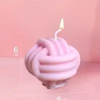 Свеча "Клубок" 6х5х6 см, соевый воск МИКС