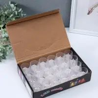 Светодиодная свеча LED - ночник RISALUX &laquo;Полосы&raquo;, 3&times;LR1130, прозрачный, перламутр, 3.7&times;3.7&times;4.5 см
