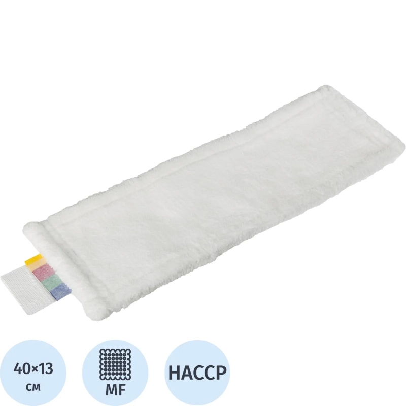 Насадка МОП плоский, 40х13 см, микрофибра, т-образное ухо, белый MF2139