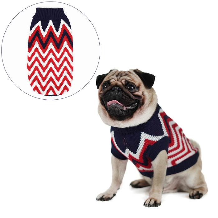 Свитер "Зиг-Заг", XS (ДС 17, ОШ 17, ОГ 23-37 см)