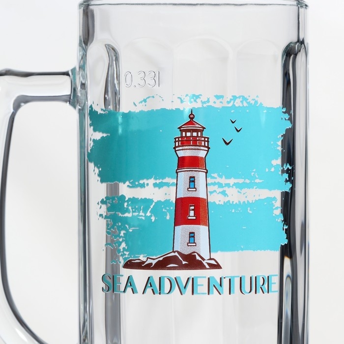 Кружка стеклянная для пива «Гамбург. Морское приключение», 330 мл Кружка стеклянная для пива «Гамбург. Морское приключение», 330 мл