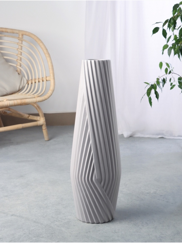 Ваза керамика напольная Ваза керамика напольная "Айко" 58х13 см, серый