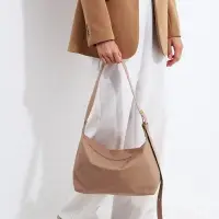 Сумка женская багет на молнии, 32&times;14&times;22 см, бежевая