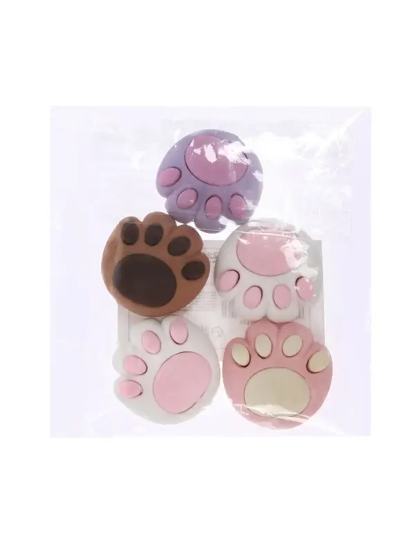 Набор ластиков 5 штук фигурных МИКС Лапка