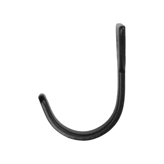 Крючок мебельный ТУНДРА TKO002, однорожковый, черный, 20 шт.