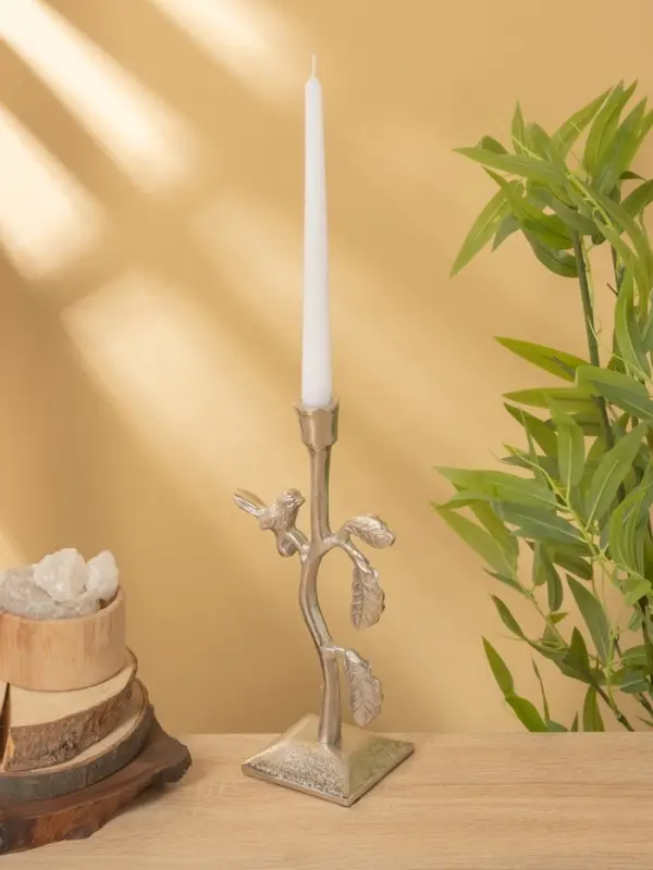 Подсвечник «Соловей на ветке», 9.5×14×29 см, алюминий Подсвечник «Соловей на ветке», 9.5×14×29 см, алюминий