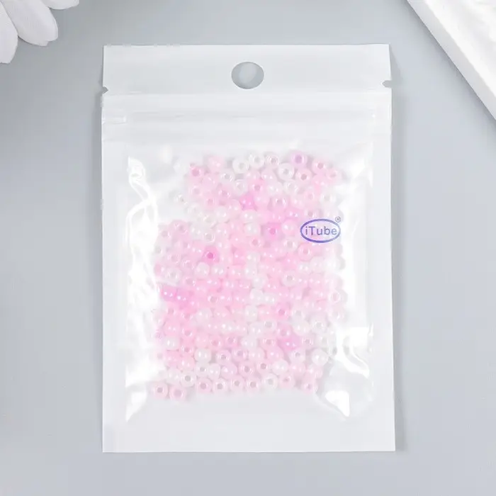 Бисер стекло 6/0  Бисер стекло 6/0 "Розовый меланж" 10 гр