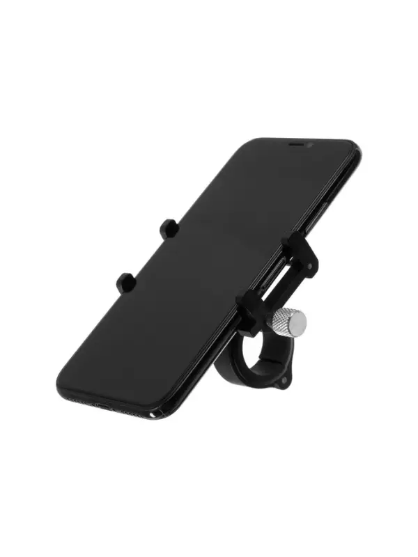 Держатель для телефона на велосипед, алюминиевый, до 185&times;100 мм, чёрный