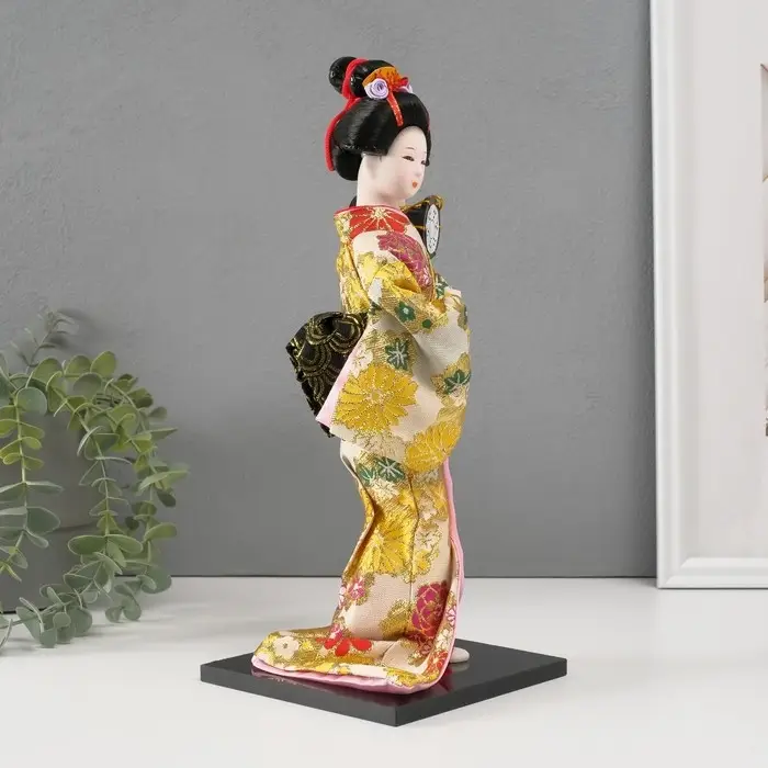 Кукла коллекционная Кукла коллекционная "Гейша в шелковом кимоно с барабаном" 22,5 см