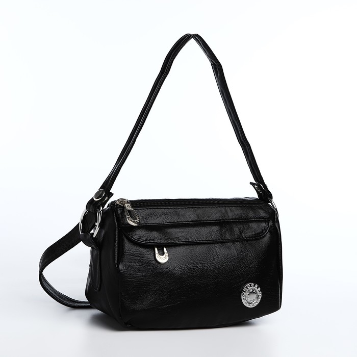 Сумка кросс-боди на молнии, цвет чёрный Сумка кросс-боди на молнии, цвет чёрный