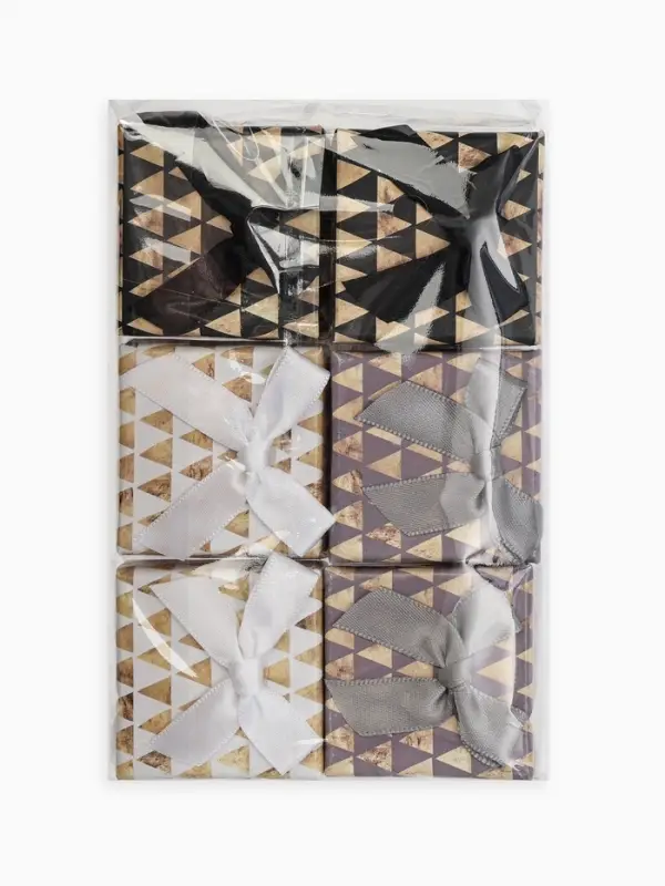 Набор подарочных коробочек 6 шт.  под кольцо &laquo;Треугольники&raquo;, 5&times;5, цвет МИКС (4346872)