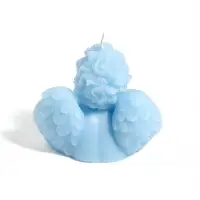 Свеча интерьерная &laquo;Ангел&raquo;, 130 г, 9&times;5.5&times;7.5 см, голубой