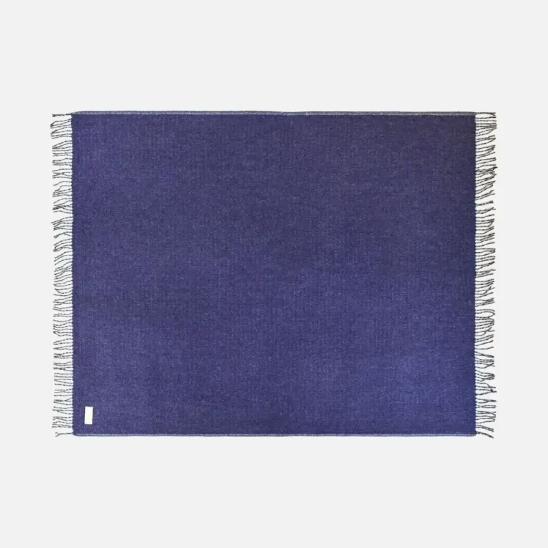 Плед Devika, синий с серым