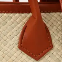 Сумка плетёная на застёжке из пандана, 30&times;10&times;35 см, бежево-коричневая