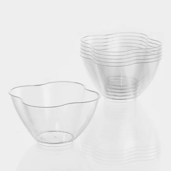 Форма пластиковая одноразовая для фуршета «Цветок», 350 мл, прозрачная