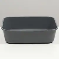 Туалет для кошек &laquo;Сима&raquo; FIX, 29&times;38&times;10.5 см, без сетки, пластик, серый