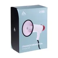 Мегафон ручной Luazon Rad-25, 25 Вт, дальность до 400 м, запись 10 сек, сирена, бело-красный