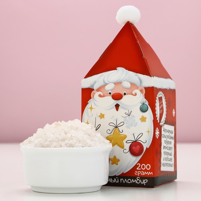Соль для ванны «Чудес в Новом Году!», 200 г, аромат сливочного пломбира, ЧИСТОЕ СЧАСТЬЕ Соль для ванны «Чудес в Новом Году!», 200 г, аромат сливочного пломбира, ЧИСТОЕ СЧАСТЬЕ
