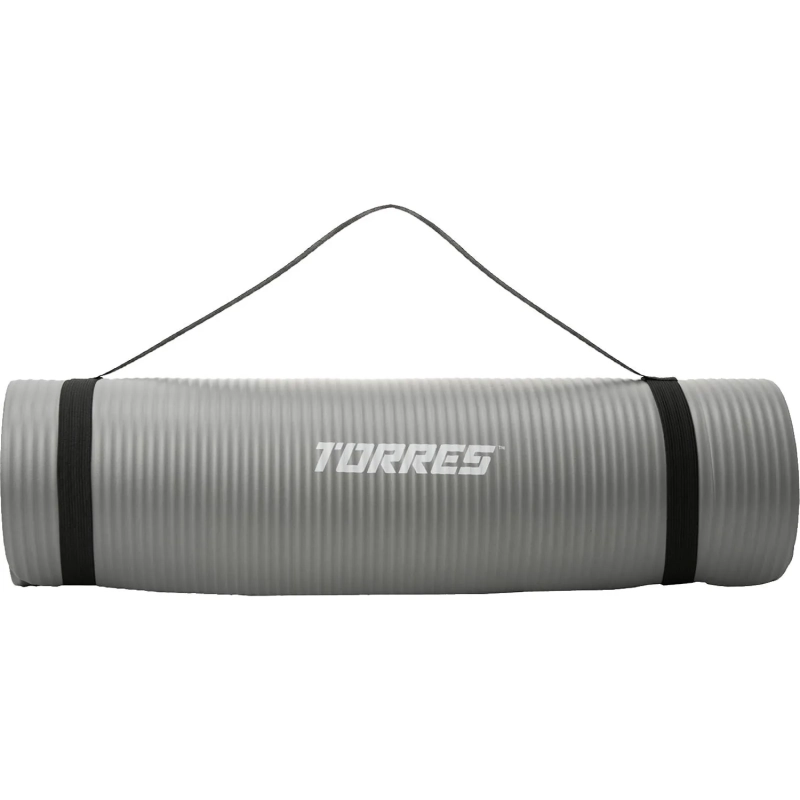 Коврик для йоги TORRES SOFT, YL10112, NBR(синт.каучук), толщина 1,2см/серый