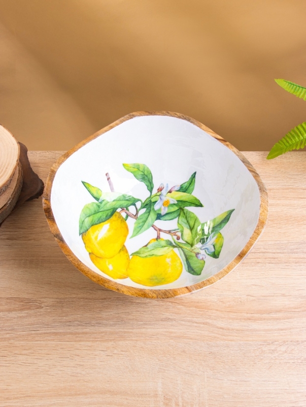 Салатник "Лимоны" дерево манго 29х29х11 см